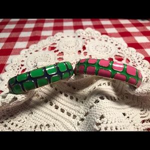 Set of 2 Fornash Enamel Bracelets!! Preppy Alert!